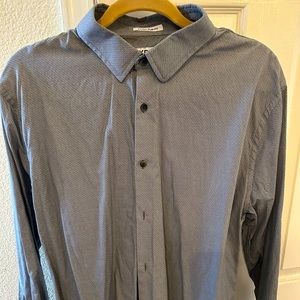 Express black mini oval design dress shirt